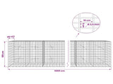 Gabion with 3.5 mm Wire and 5x10 cm Mesh 1000x20x100 cm 3462638