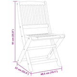 5 Piece Folding Garden Dining Set Solid Wood Acacia 3206330
