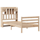 Bookcase Bed without Mattress 75x190 cm Small Single Solid Wood Pine 3321922
