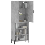 Highboard Concrete Grey 69.5x34x180 cm Engineered Wood 3196079