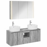 Bathroom Cabinet Set 4 pcs Grey Sonoma Engineered Wood 3406468