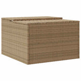 Robot Mower Garage Beige 86x90x52/57 cm Poly Rattan 365407