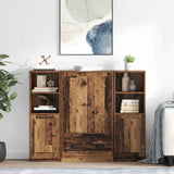 Highboard with Drawer 3 pcs Old Wood Engineered Wood 3402674