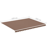 Replacement Fabric for Awning Brown 4.5x3.5 m 311980