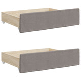 ZNTS Bed Drawers 2 pcs Taupe Engineered Wood and Fabric 833913