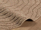 Area Rugs Round Moire AGIRA Natural 200 CM Polyester 42022546