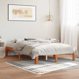Bed Frame without Mattress Wax Brown 120x200 cm Solid Wood Pine 844170