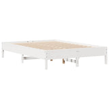 Bookcase Bed without Mattress White 140x190 cm Solid Wood Pine 3322838