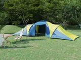 Camping Tent 6 Persons Blue and Yellow 93185
