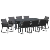 Garden Dining Set 9 pcs Anthracite Poly Rattan 3378823