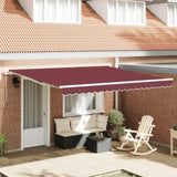 Manual Retractable Awning Burgundy 400x300 cm 3215225