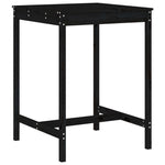 5 Piece Garden Bar Set Black Solid Wood Pine 3157773