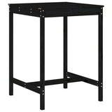 5 Piece Garden Bar Set Black Solid Wood Pine 3157773