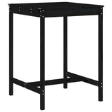 5 Piece Garden Bar Set Black Solid Wood Pine 3157773