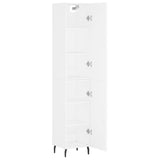 Highboard White 34.5x34x180 cm Engineered Wood 3198801