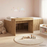 Kids'High Bed Frame with Desk Artisan Oak 90 x 200 cm 3422658
