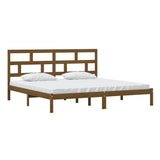 Bed Frame Honey brown Solid Pine Wood 200x200 cm Bed Frame 3101241