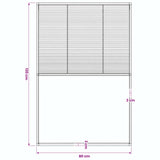 148665 Plisse Insect Screen for Windows Aluminium Anthracite 80x120 cm