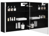 Bathroom Mirror Cabinet Black Oak 53.5 x 15.5 x 70 cm 889232