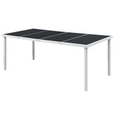 Garden Table 190x90x74 cm Black Steel 43307