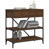 Console Table Brown Oak 75x34.5x75 cm Engineered Wood 833412