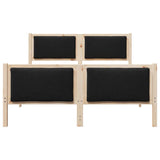 Bed Frame with Headboard Black 135 x 190 cm Fabric 878341