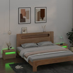 Bedside Cabinets 2 pcs with LEDs Sonoma Oak 60x35x40 cm 3080737