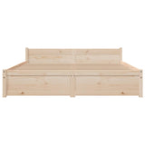Bed Frame without Mattress Solid Wood 140x190 cm 815024