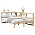 Bookcase Bed without Mattress 135x190 cm Double Solid Wood Pine 3324397