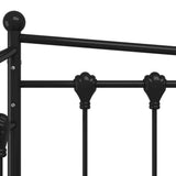 Sofa Bed Frame Black Powder-coated metal 200 x 90 cm 324755