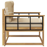 Outdoor Middle Sofa Solid Acacia Wood White 3439018