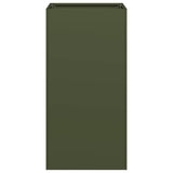 Planter Olive Green 40x40x80 cm Cold-rolled Steel 860706
