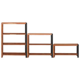 Bookshelf 3 pcs Brown 80 x 30 x 110 cm Solid Acacia Wood 3321523
