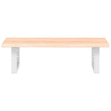 Basin Shelf Wall Mounted Steel and Solid Wood Oak 3302540