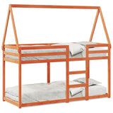 Bunk Bed without Mattress Wax Brown 80x200 cm Solid Wood Pine 3282083
