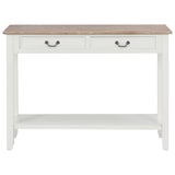 Console Table White 110x35x80 cm Wood 249901