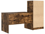 Desk with Drawer with Shelf with Storage 2 pcs Smoked Oak 3337365