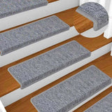 Stair Mats 30 pcs 65x21x4 cm Light Grey Rectangular Edge 3365778