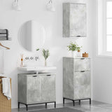 Bathroom Furniture Set 3 pcs Concrete grey Engineered wood 3393106