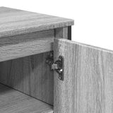 Bathroom Sink Cabinet Grey Sonoma 91x35x60 cm Engineered Wood 848662