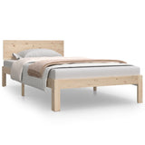 Bed Frame without Mattress Solid Wood Pine 100x200cm 810485