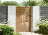 Garden Gate 85 x 200 cm Powder-coated steel Black Lockable 153237