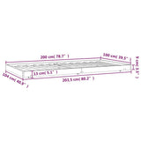 Bed Frame without Mattress White 100x200 cm Solid Wood Pine 823490