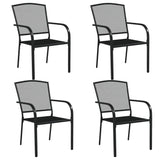 ZNTS 5 Piece Garden Dining Set Anthracite Steel 3187966