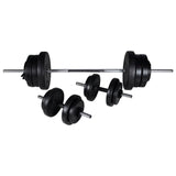 ZNTS Workout Bench with Barbell and Dumbbell Set 60.5 kg 275347