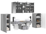 Bathroom Furniture Set 6 pcs Grey Sonoma 3407116