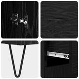 Highboard Black Oak 69.5 x 34 x 180 cm Engineered Wood 3416171