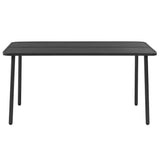 5 Piece Garden Dining Set Steel Dark Grey 3074475