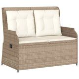 Garden Bench Beige Poly Rattan 3394462