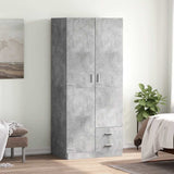 Wardrobe Concrete Grey 80x52x180 cm Engineered Wood 800643